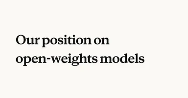 Anthropic logo on a statement about open-weights models
