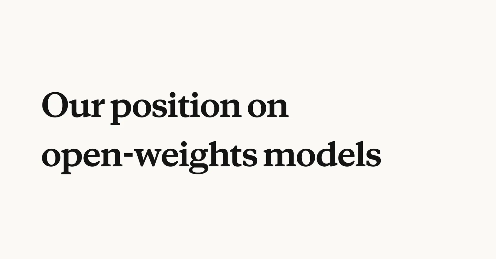 Anthropic logo on a statement about open-weights models