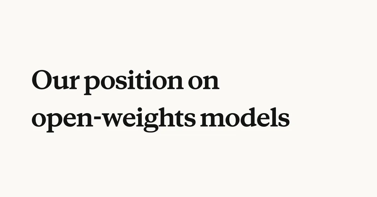 Anthropic logo on a statement about open-weights models