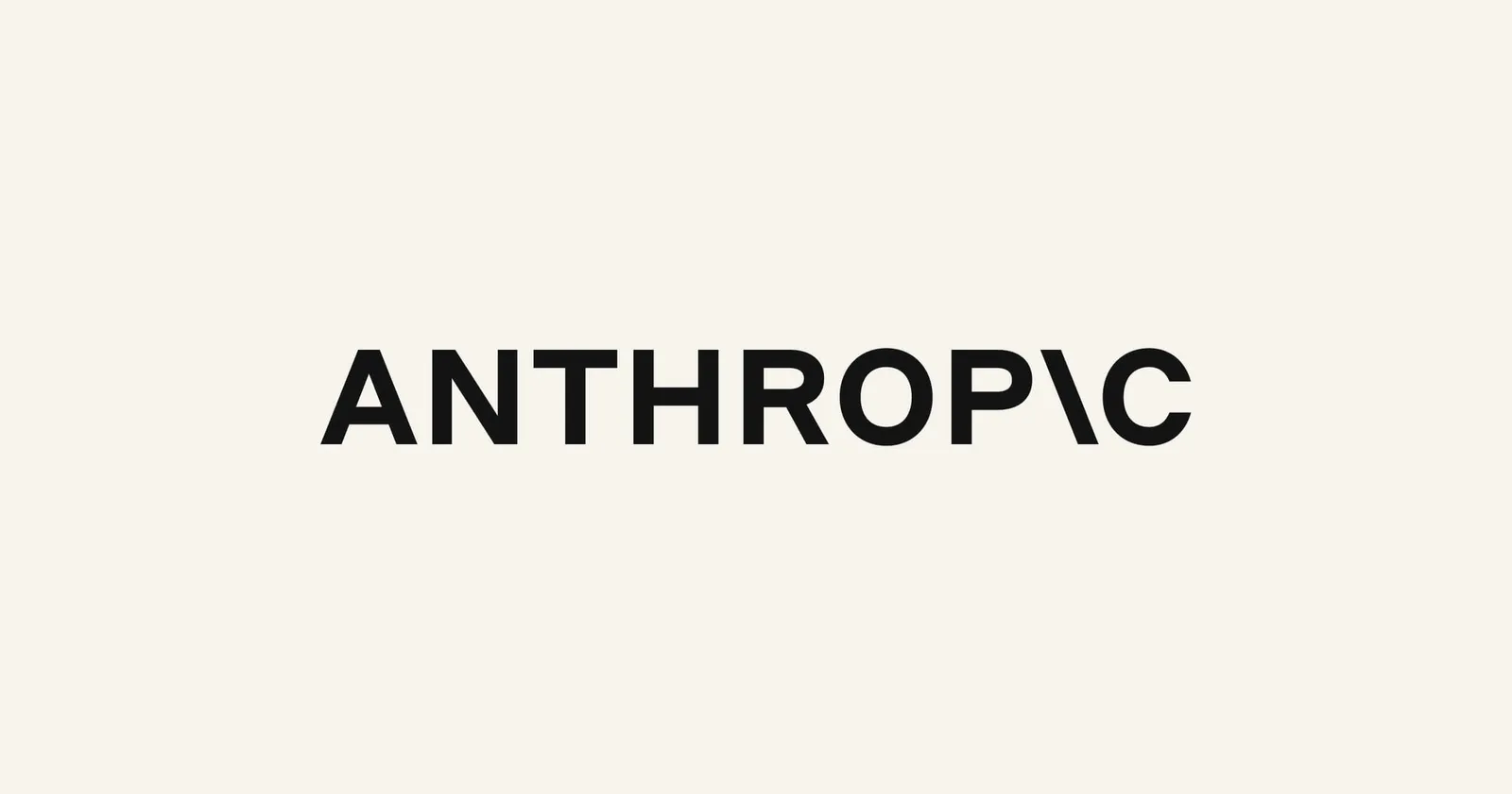 Anthropic wordmark on dark background