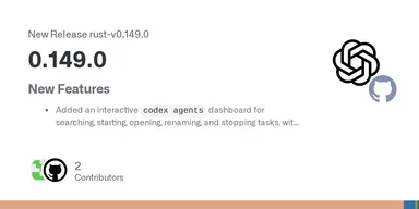 Codex CLI 0.149.0 release on GitHub