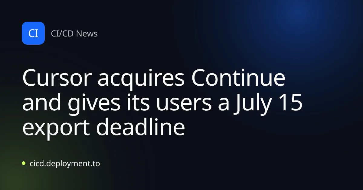 Cursor acquires Continue coding assistant
