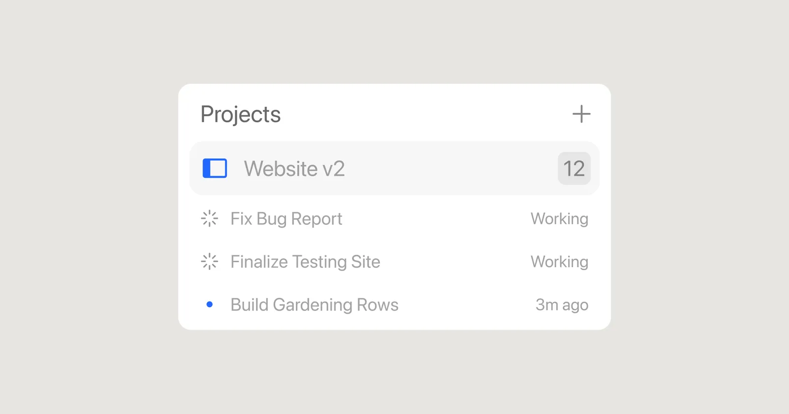 Cursor Projects interface showing coordinator agent and subagent threads