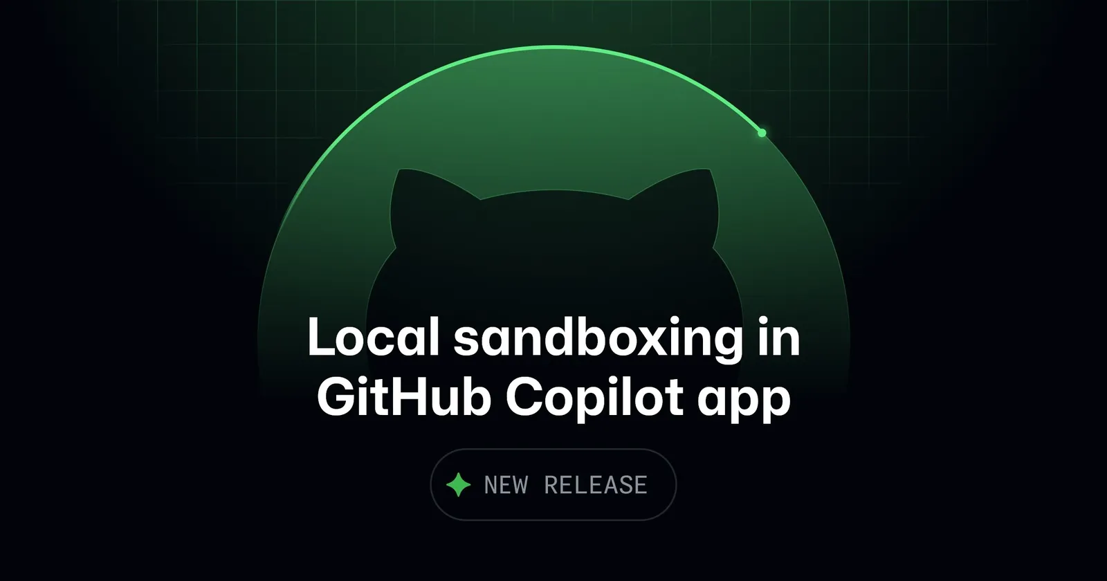 GitHub's announcement graphic for local sandboxing in the Copilot app
