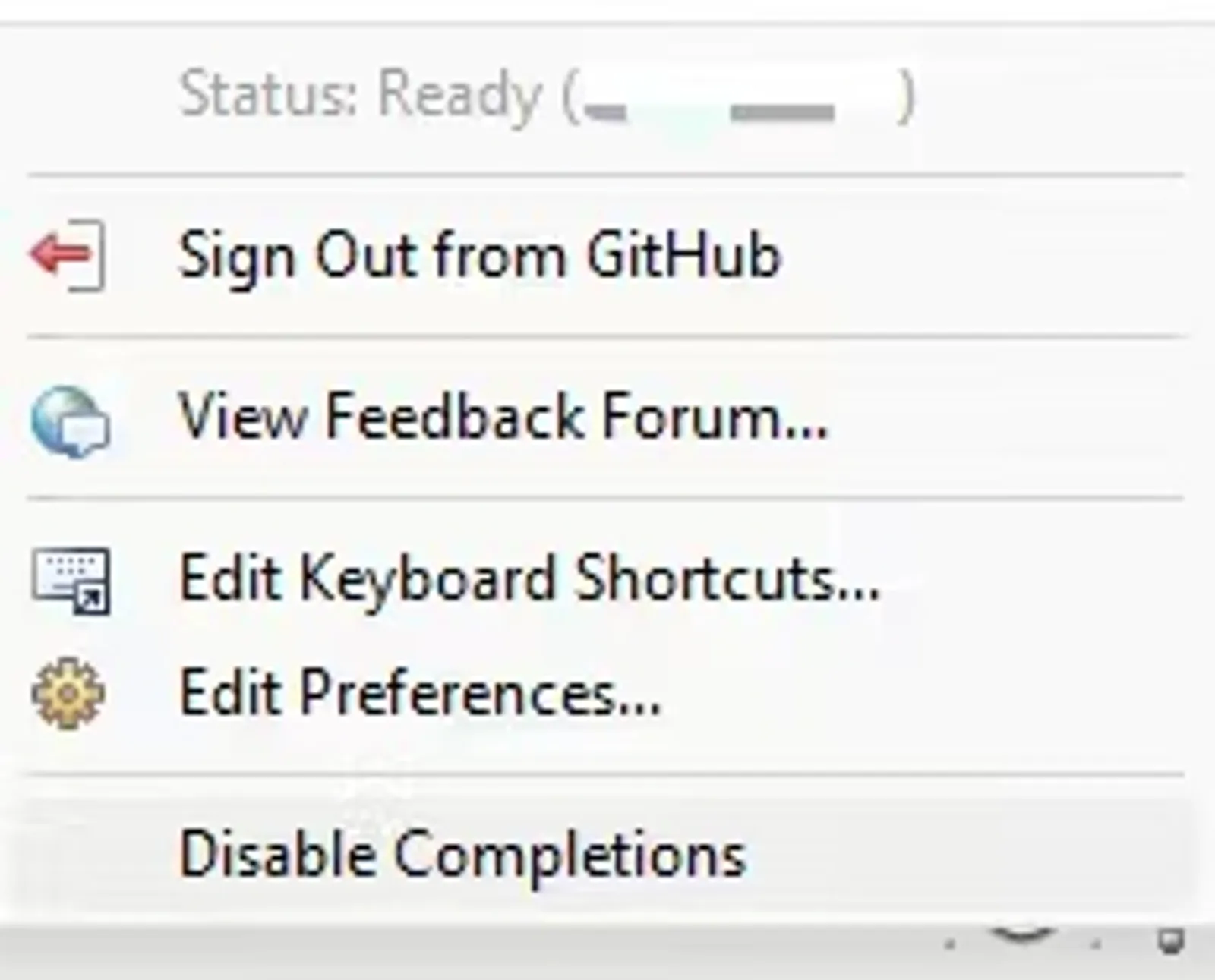GitHub Copilot in the Eclipse IDE menu bar showing the plugin integration with the Eclipse toolbar