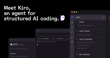 Kiro IDE interface showing the workspace and agent features