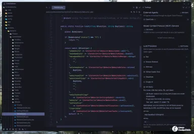 Zed editor showing code editing interface